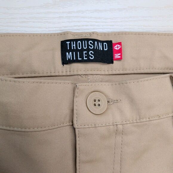 Thousand Miles All Day Pants Mens M 32X29 Khaki Performance Stretch Casual - Picture 2 of 14